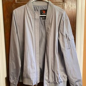 Light Gray Bomber Jacket - Men's